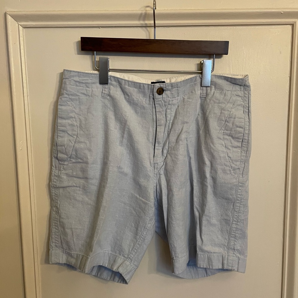 J Crew Factory - Sky Blue Shorts in Cotton Linen